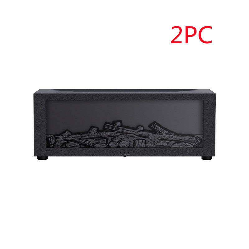 3D Flame Fireplace Humidifier & Aromatherapy Diffuser – 7 Color Ambient LED