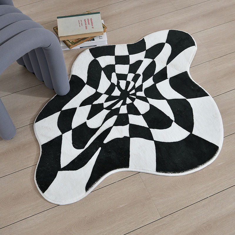 The Grandmaster Retro Checkered Plush Mat