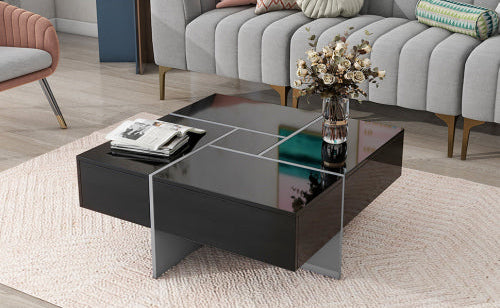 The Quadra-Glide Hidden Storage Coffee Table