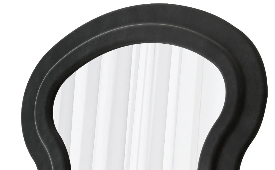 Aura Wavy Flannel-Wrapped Full-Length Floor Mirror