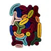Aura Abstract Geometric Tufted Art Rug – Premium Wool Texture