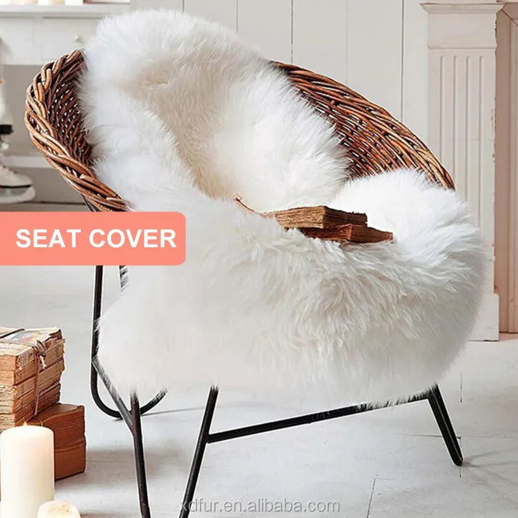 Ultra-Soft Faux Sheepskin Fur Rug – Luxury Accents for Living Rooms & Bedrooms