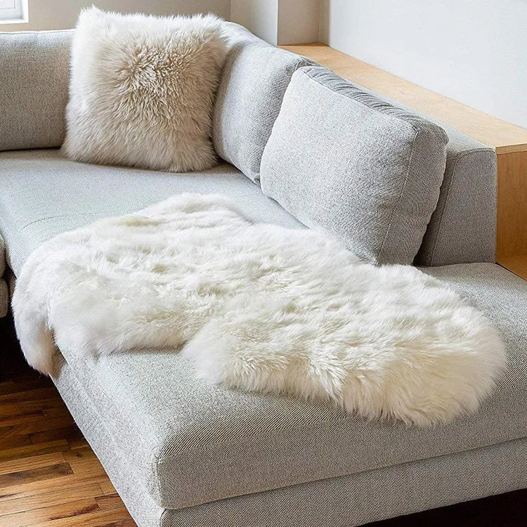 Ultra-Soft Faux Sheepskin Fur Rug – Luxury Accents for Living Rooms & Bedrooms