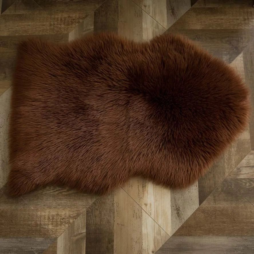 Ultra-Soft Faux Sheepskin Fur Rug – Luxury Accents for Living Rooms & Bedrooms