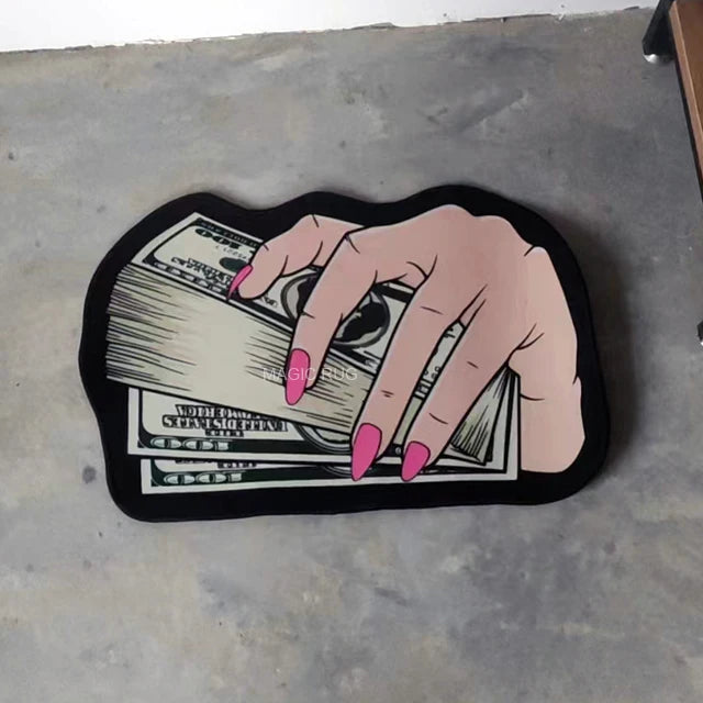 Big Money" 100 Dollar Bill Plush Area Rug