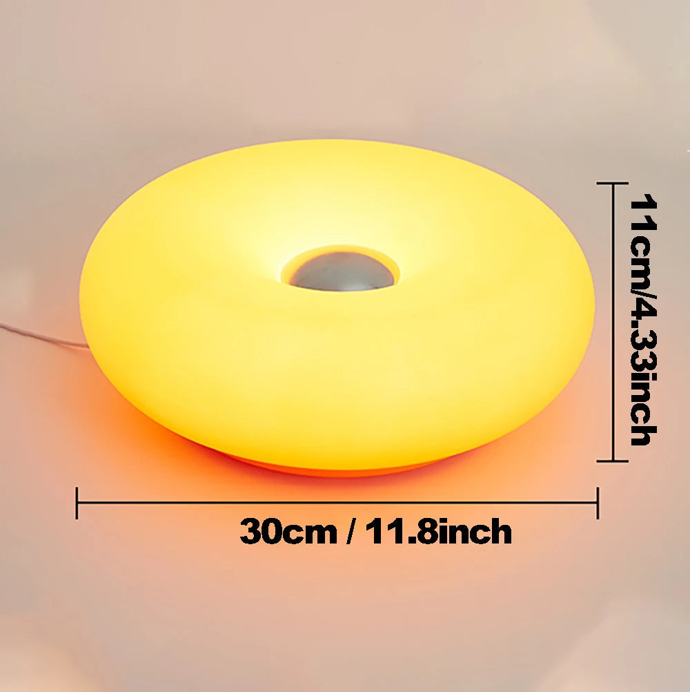 Aura Donut Glass-Style Bauhaus Table Lamp