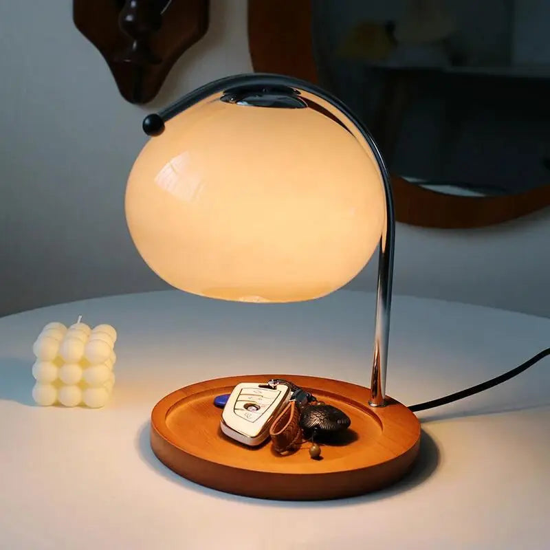 Retro Glass Candle Warmer Lamp – Dimmable Aromatherapy Table Lamp