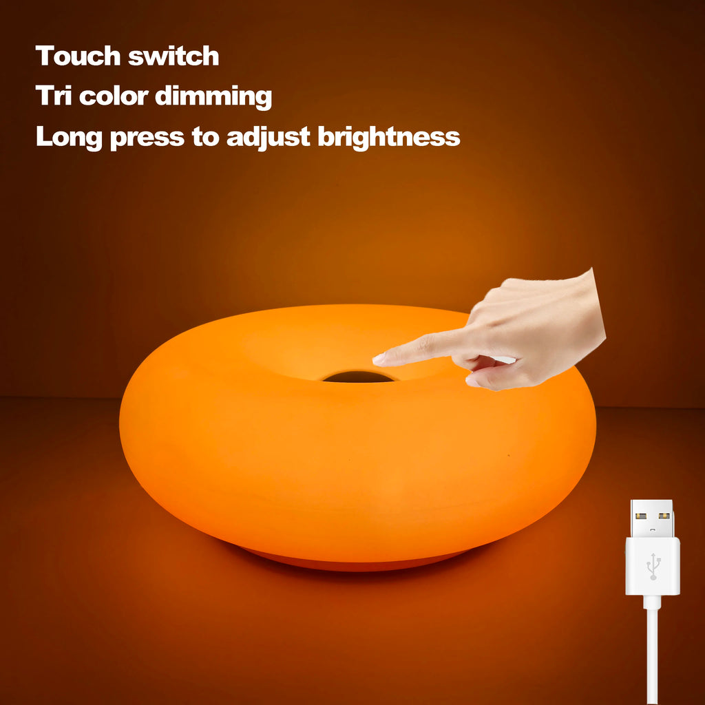 Aura Donut Glass-Style Bauhaus Table Lamp