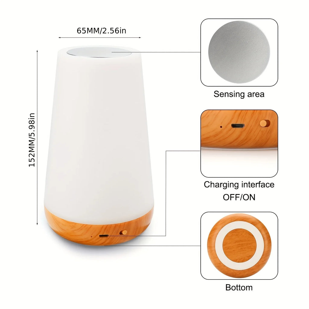 Aura Portable RGB Touch Lamp – 13 Colors & Remote Control