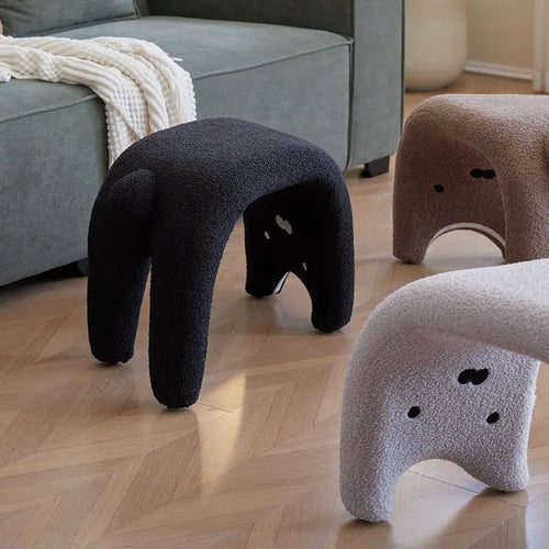 "The Meow Stool" – Plush Cat-Ear Vanity Chair