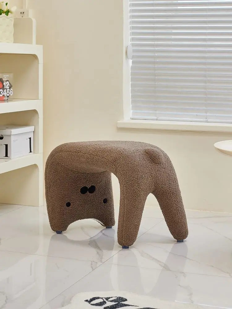 "The Meow Stool" – Plush Cat-Ear Vanity Chair