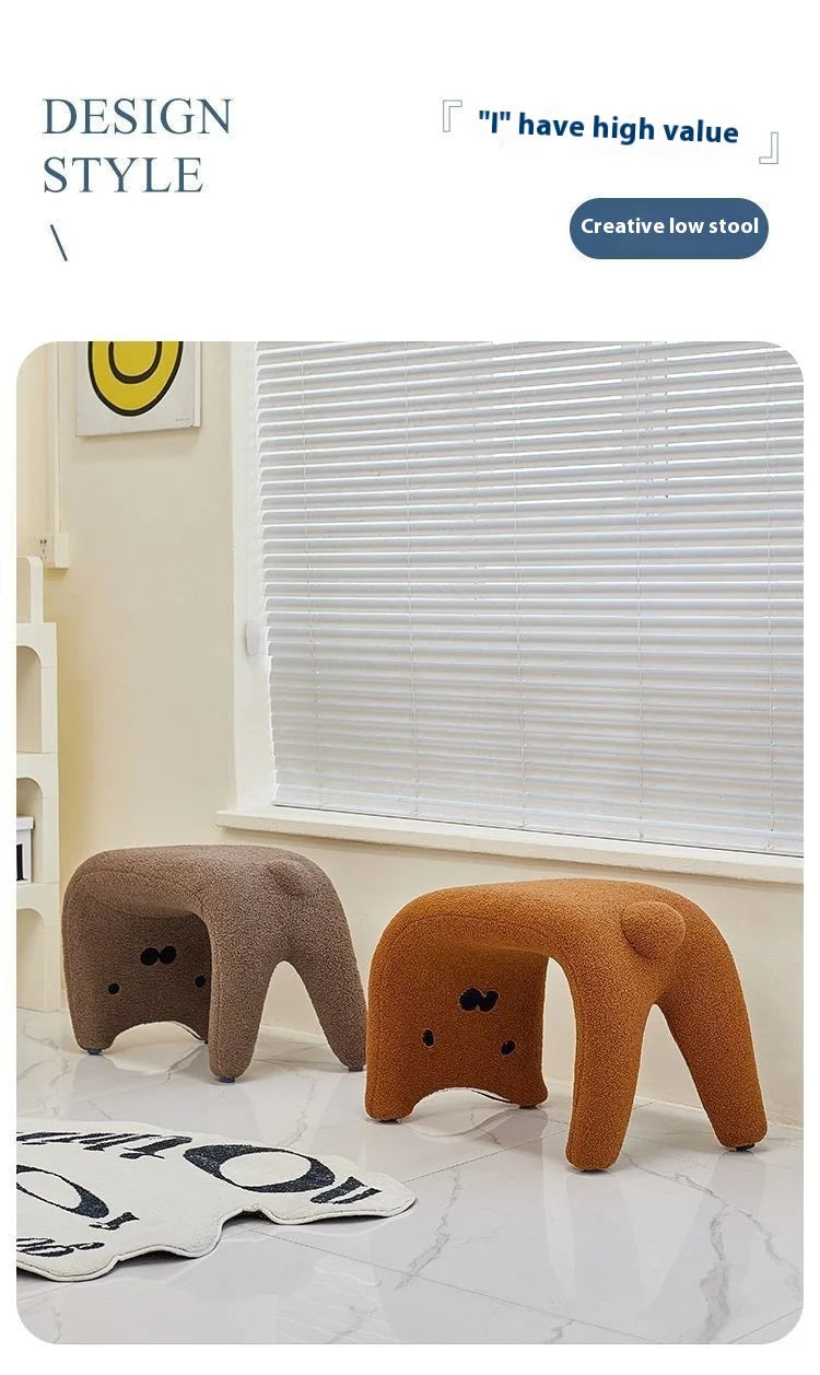 "The Meow Stool" – Plush Cat-Ear Vanity Chair