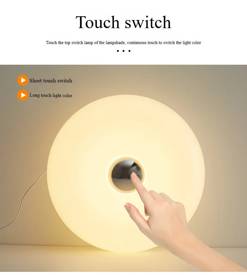 Aura Donut Glass-Style Bauhaus Table Lamp