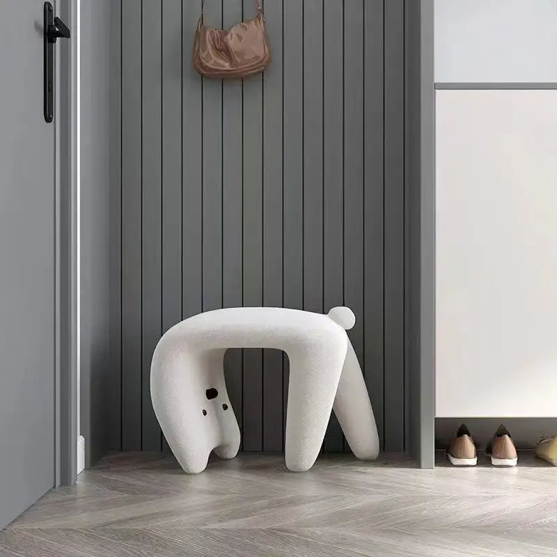 "The Meow Stool" – Plush Cat-Ear Vanity Chair