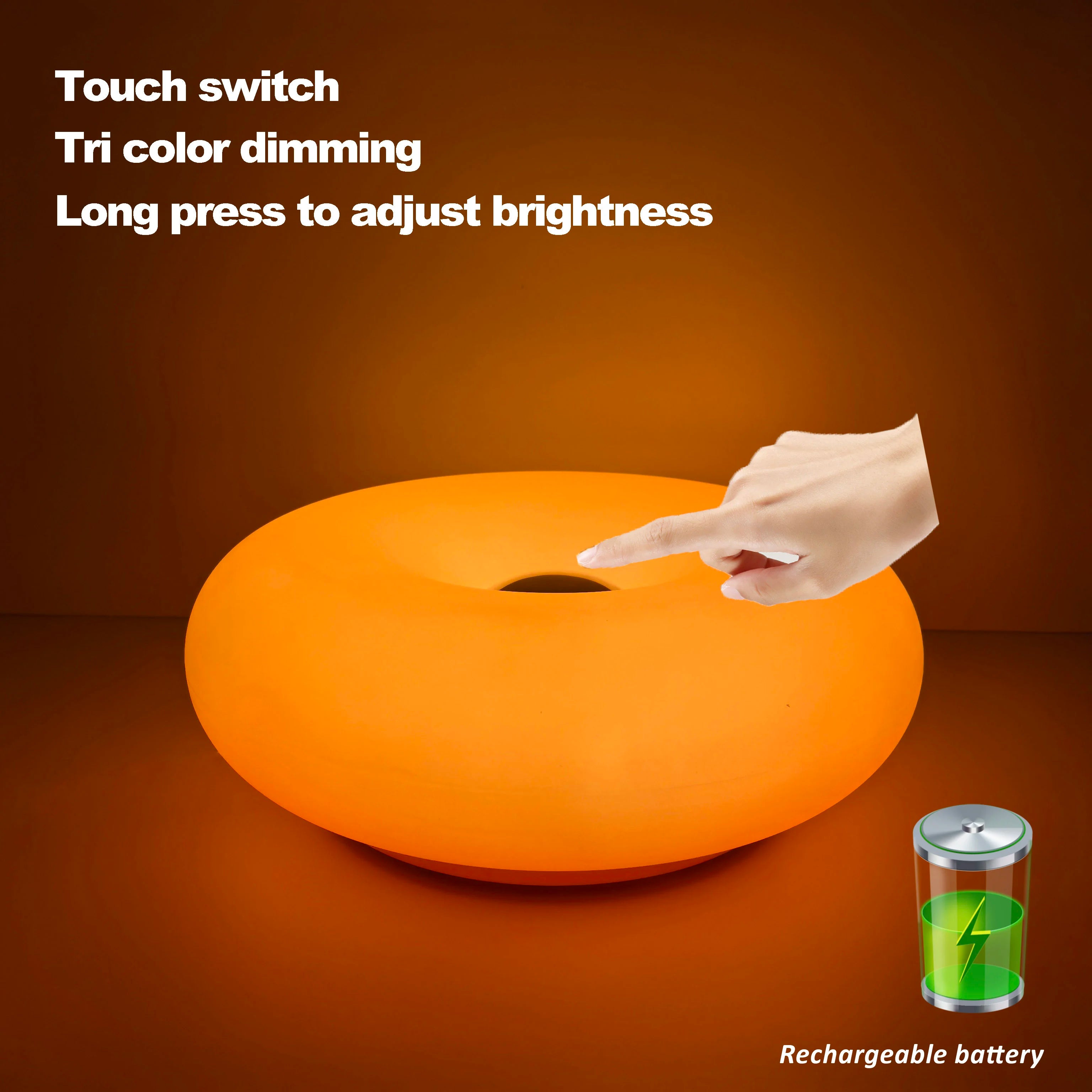 Aura Donut Glass-Style Bauhaus Table Lamp