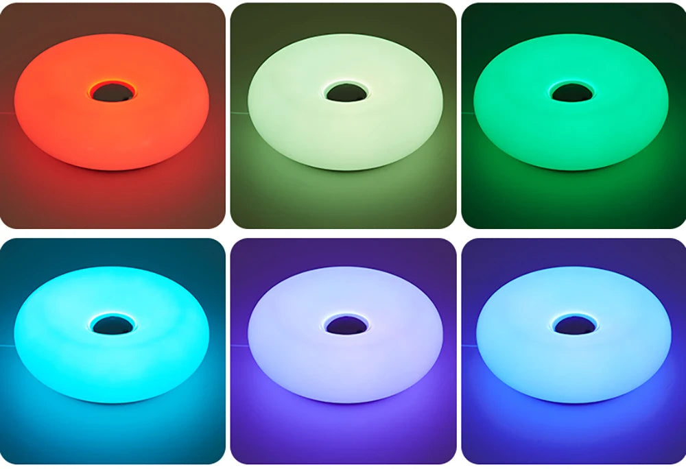 Aura Donut Glass-Style Bauhaus Table Lamp