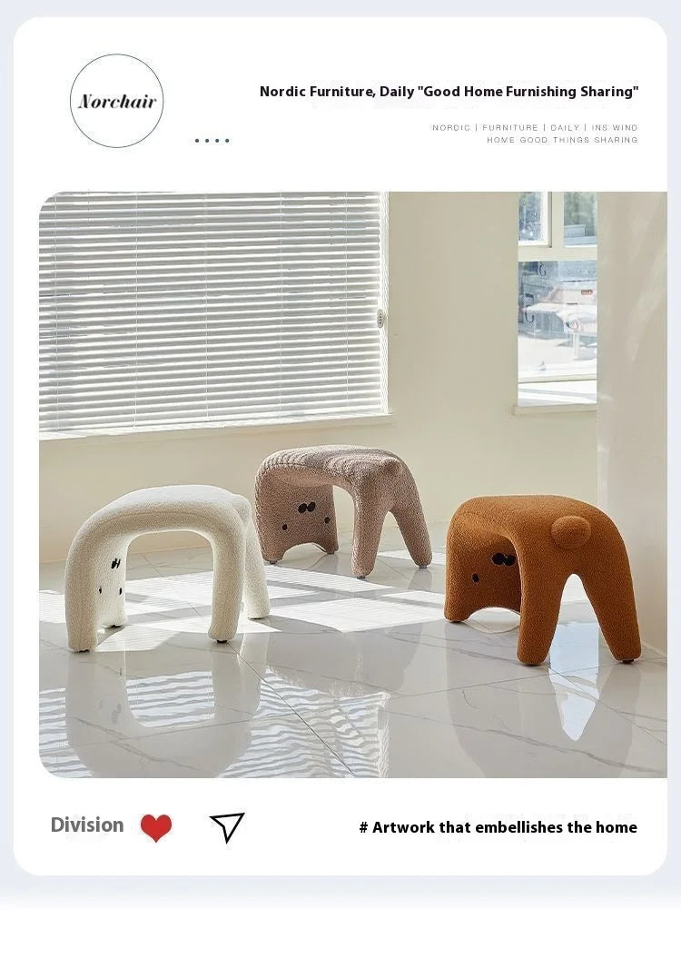 "The Meow Stool" – Plush Cat-Ear Vanity Chair