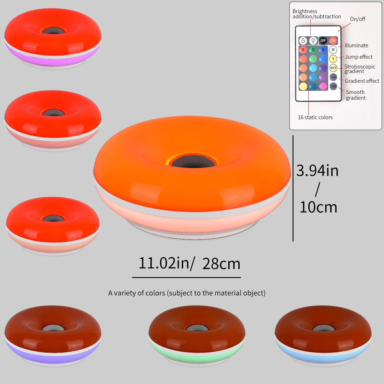 Aura Donut Glass-Style Bauhaus Table Lamp