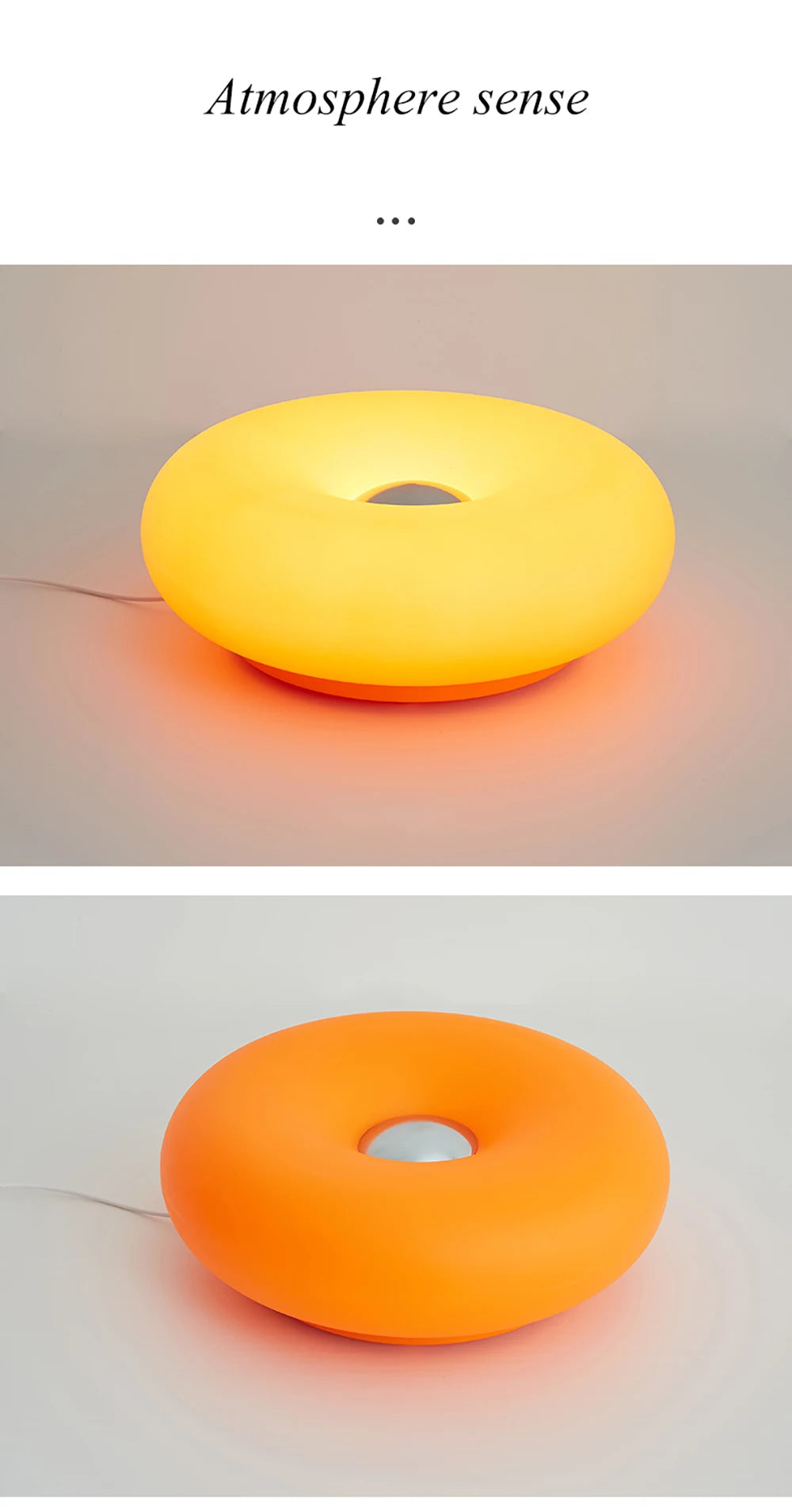 Aura Donut Glass-Style Bauhaus Table Lamp