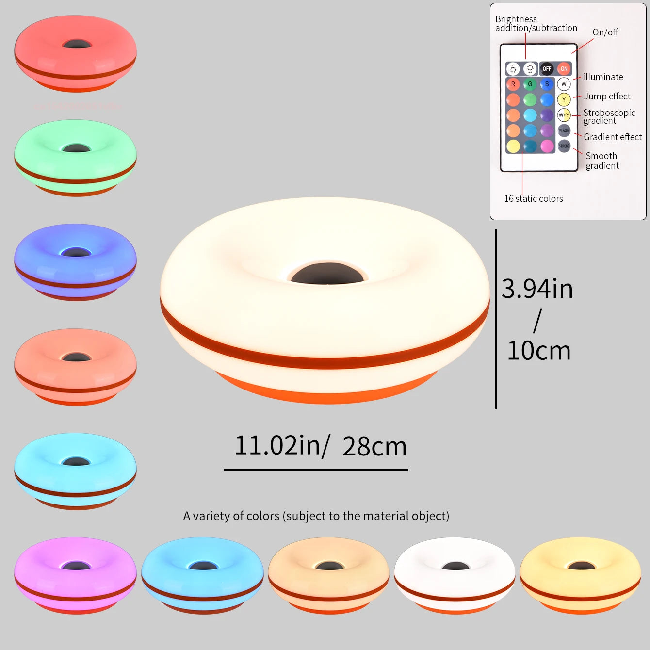 Aura Donut Glass-Style Bauhaus Table Lamp