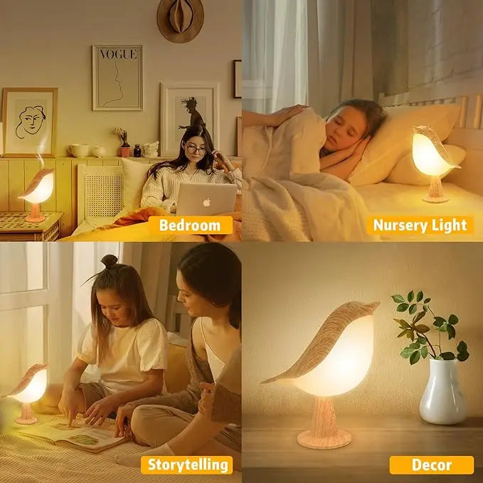 Lucent Bird Art Deco Touch Lamp - Cordless & Dimmable