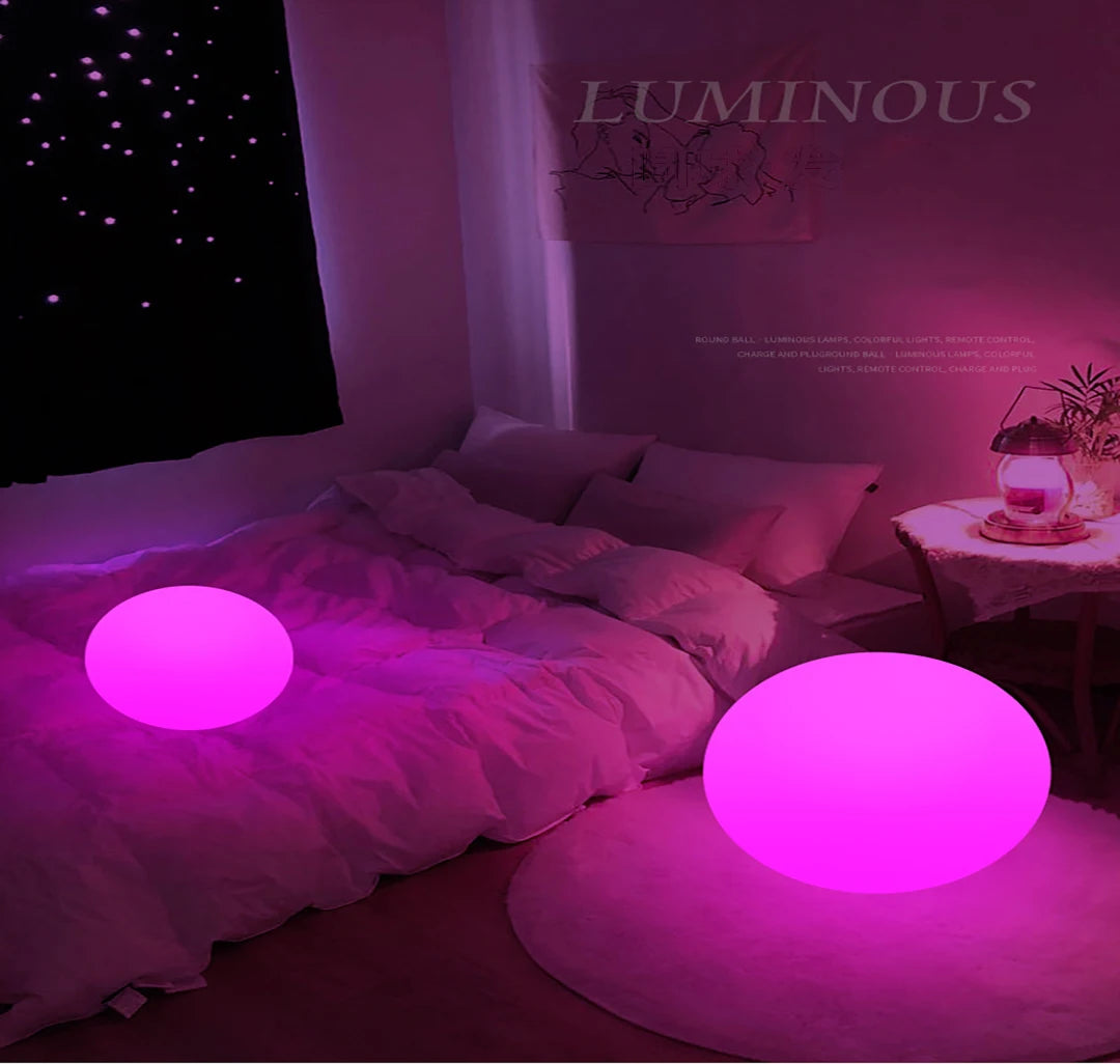Aura Glow Waterproof RGB Sphere Lamp – 16 Colors & Remote Control