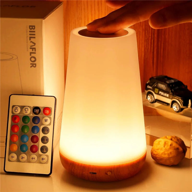 Aura Portable RGB Touch Lamp – 13 Colors & Remote Control