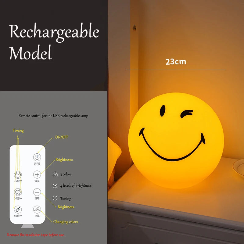 GlowBuddy Smiling Sphere Mood Lamp