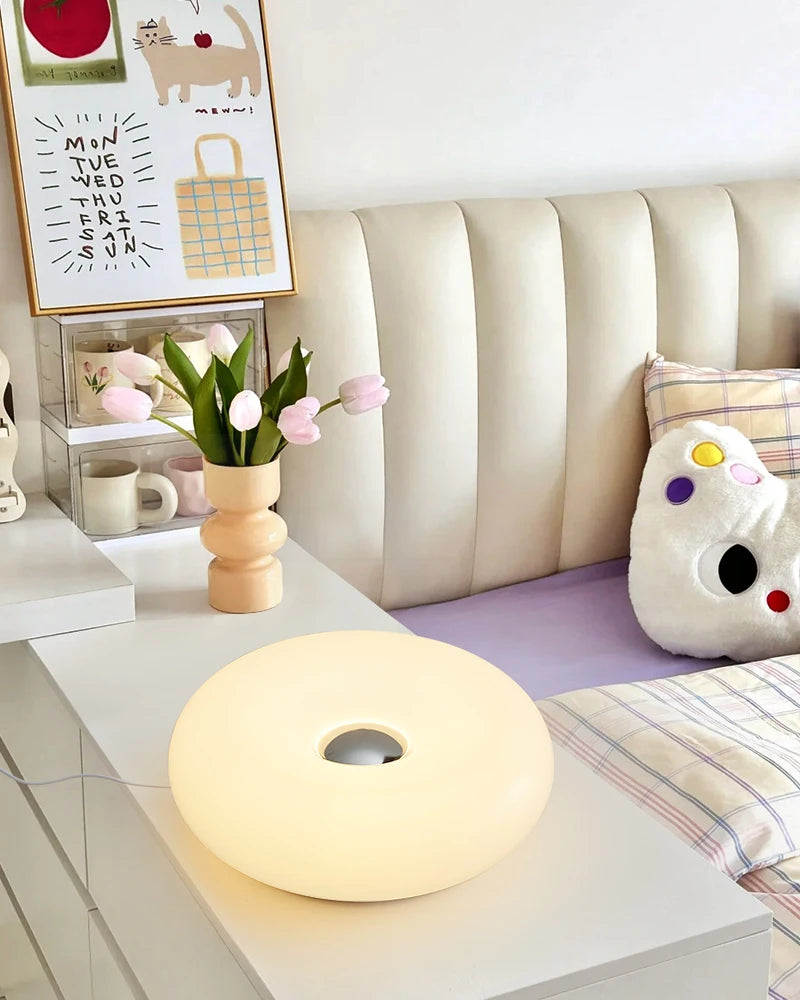 Aura Donut Glass-Style Bauhaus Table Lamp