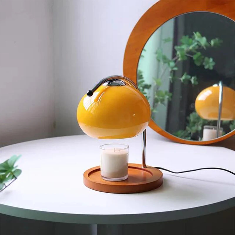 Retro Glass Candle Warmer Lamp – Dimmable Aromatherapy Table Lamp