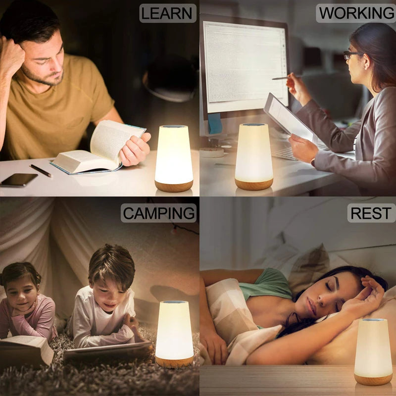 Aura Portable RGB Touch Lamp – 13 Colors & Remote Control
