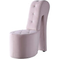Luxe Velvet High Heel Accent Chair with Crystal Button Tufting