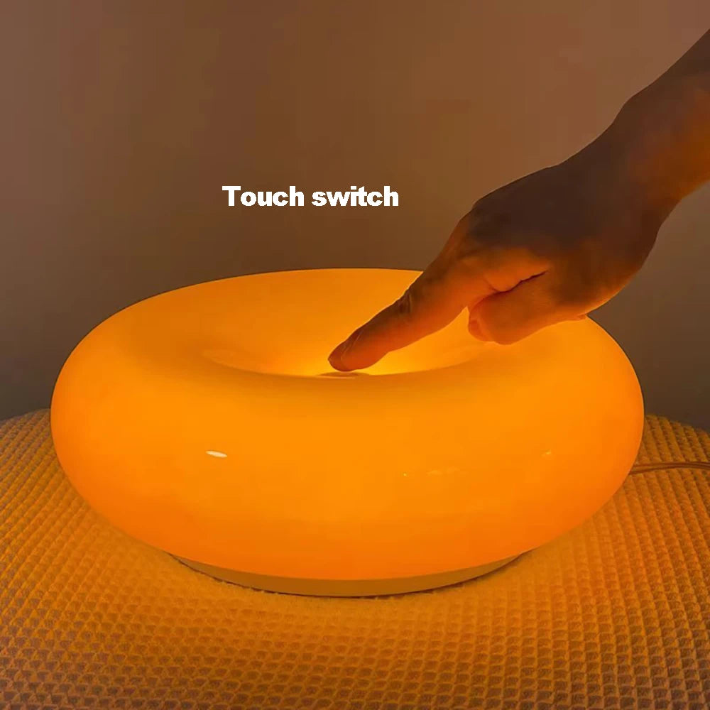 Aura Donut Glass-Style Bauhaus Table Lamp